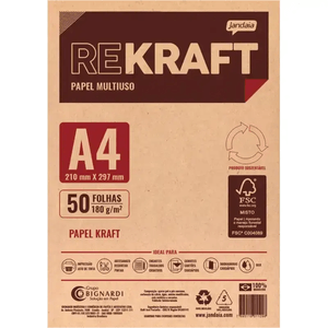 Papel Kraft 180g Pacote 50 - Jandaia
